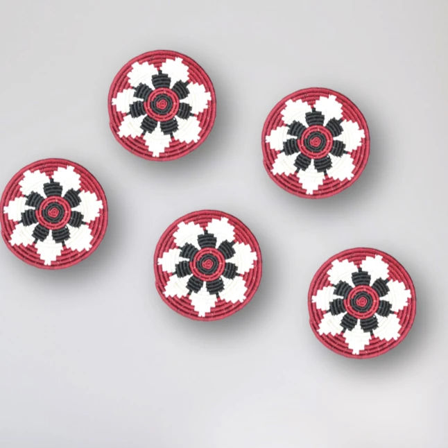 Flowery Red Wall Art for Eco-Friendly Decor